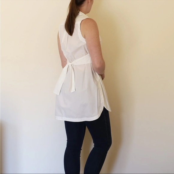 Maeve by Anthropologie Maeve Sleeveless Tie Button Down Tunic Size 0 - Picture 6 of 12